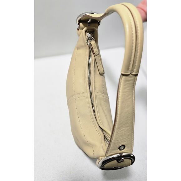 Vintage Coach Y2K Beige Leather Soho Hobo Shoulder Bag 9541 - Picture 11 of 15